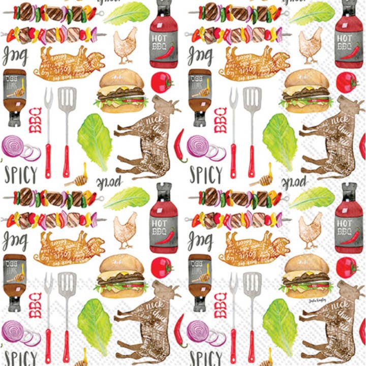 Pappersservetter Lunch Set/20 Grillmönster för wholesale av Boston International