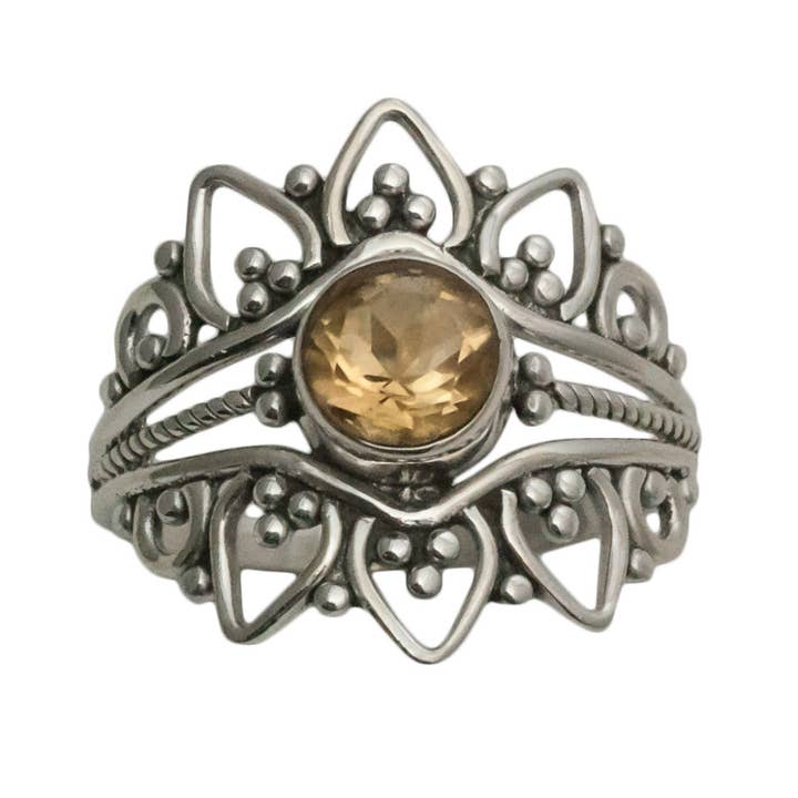 Coronado Citrine Sterling Ring for wholesale by Saraswati Imports