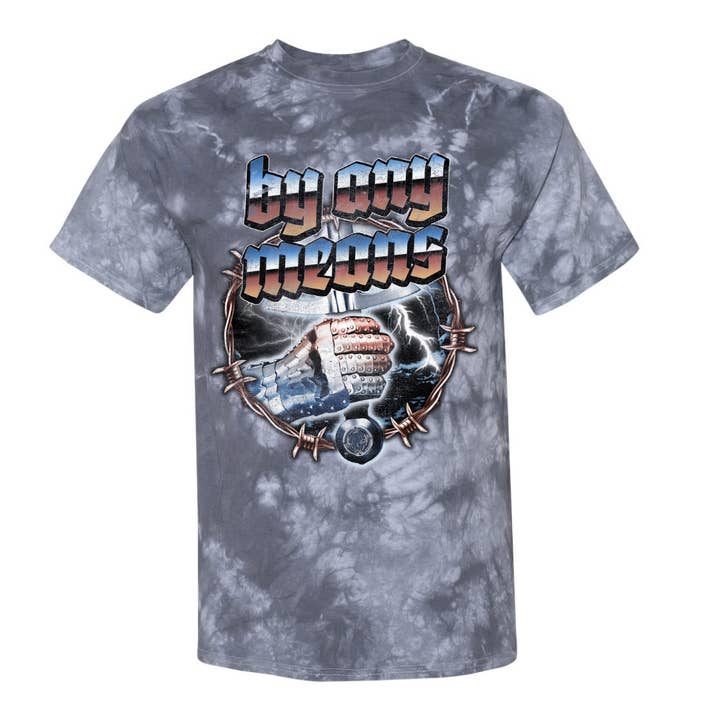 By Any Means Tye Die Tee for wholesale by Topdrop