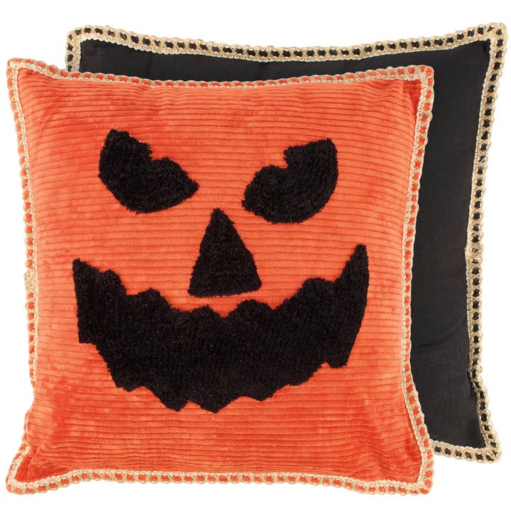 Scary Pumpkin Face Pillow for wholesale by Primitives by Kathy