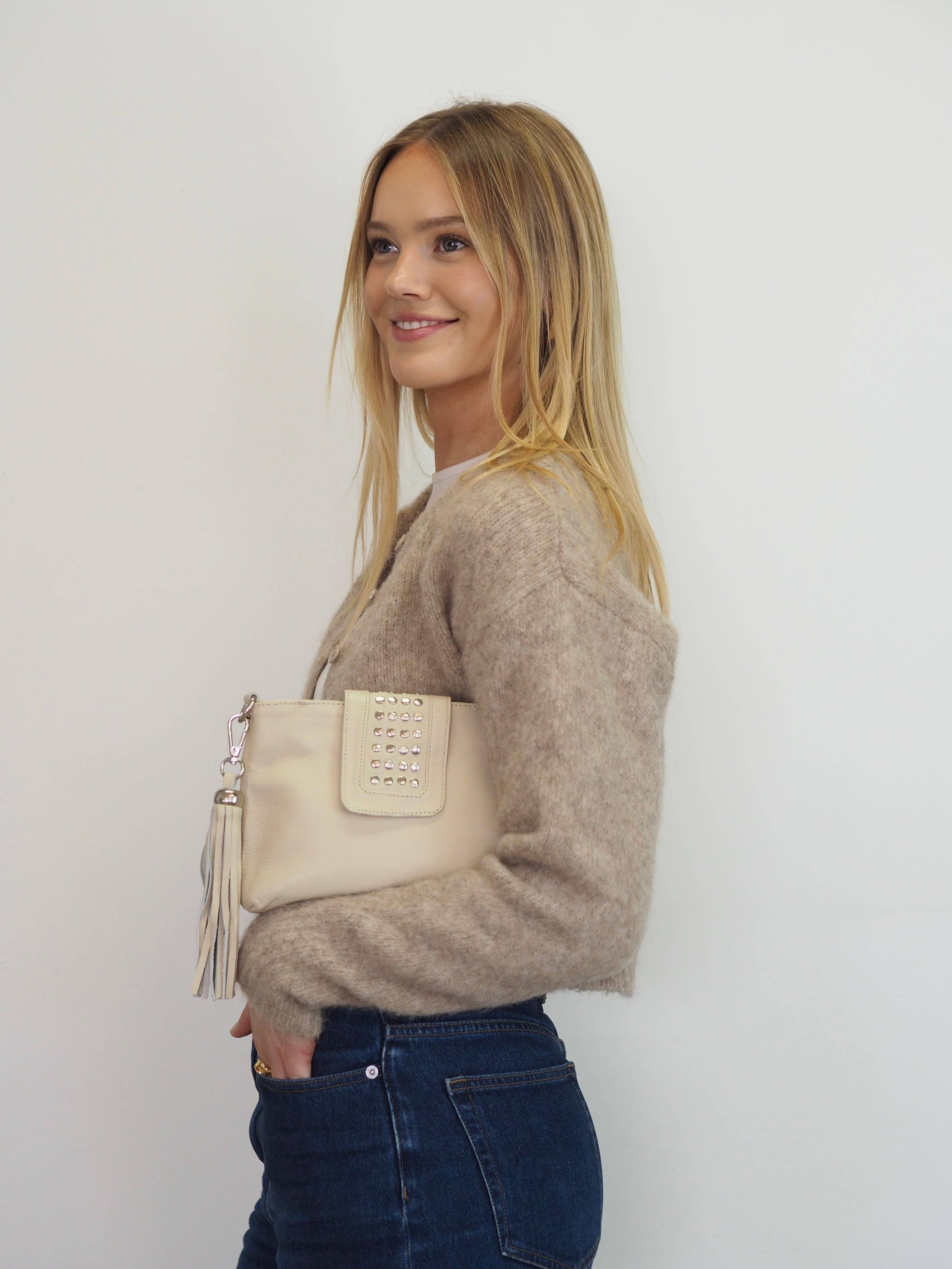 Cadelle Leather - Wholesale Crossbody Bag - Women's - Gigi Crossbody | Cream12