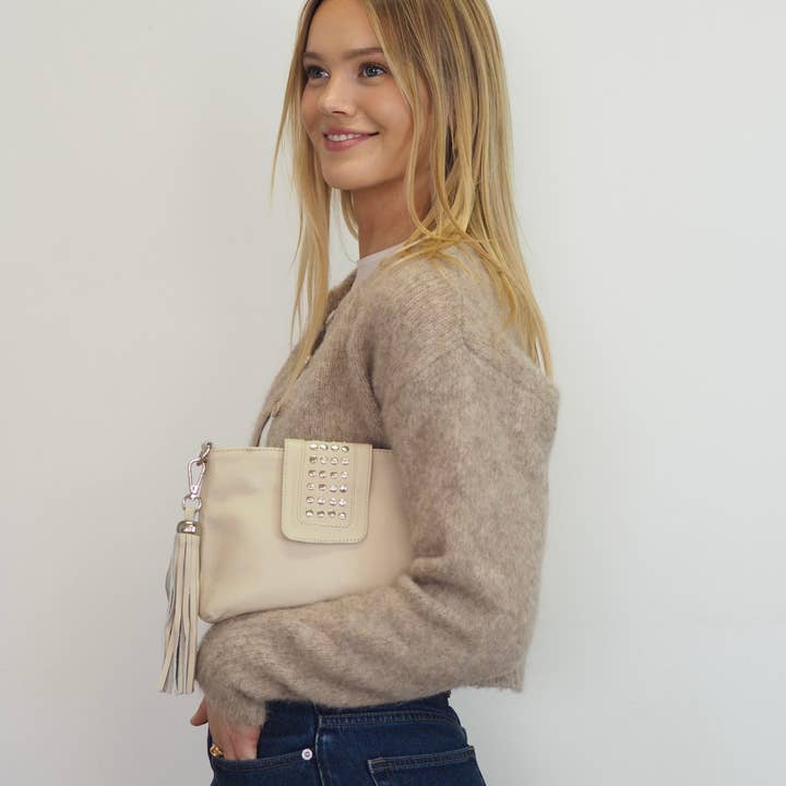 Cadelle Leather - Wholesale Crossbody Bag - Women's - Gigi Crossbody | Cream12