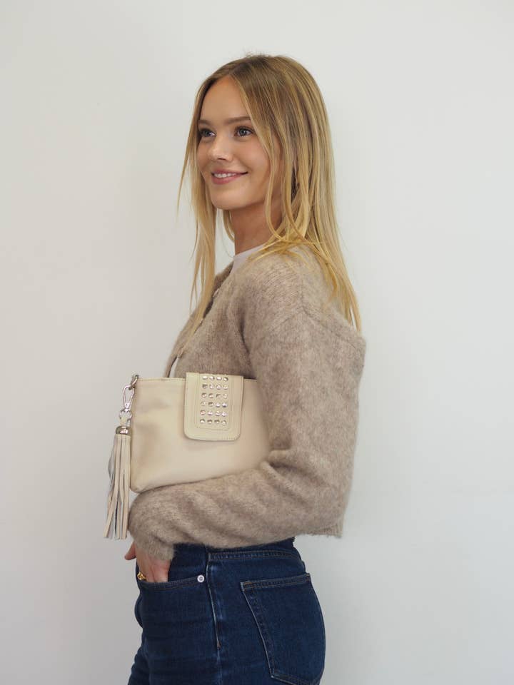 Gigi Crossbody | Cream for wholesale by Cadelle Leather