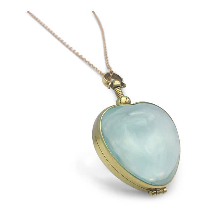 Mon Bijoux - Wholesale Locket necklace - Gold Heart Locket for Gemstones