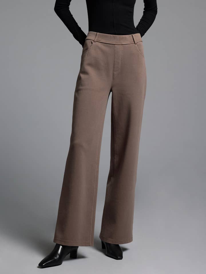 Elastic Waistband Relaxed Pants - GENEVIEVE PANTS for wholesale by Weekend Los Angeles