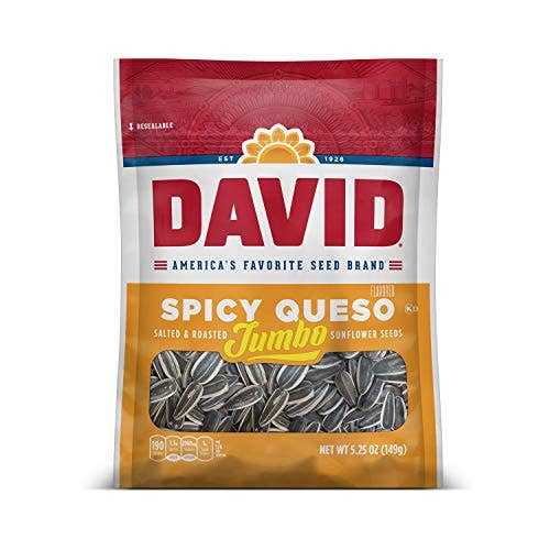 Shop The King - Wholesale Seeds/Kernels - DAVID Seeds Queso 5.25 oz Single Bag0