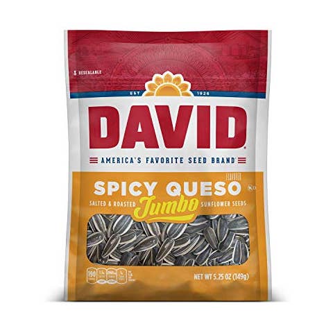 Shop The King - Wholesale Seeds/Kernels - DAVID Seeds Queso 5.25 oz Single Bag0