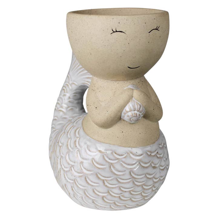 Swimming Mermaid Cachepot, Ceramic for wholesale by HomArt