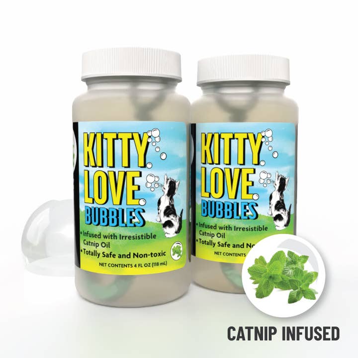 Kitty Love® - Catnip Infused Bubbles - 2 Pack for wholesale by Atomic Bubbles