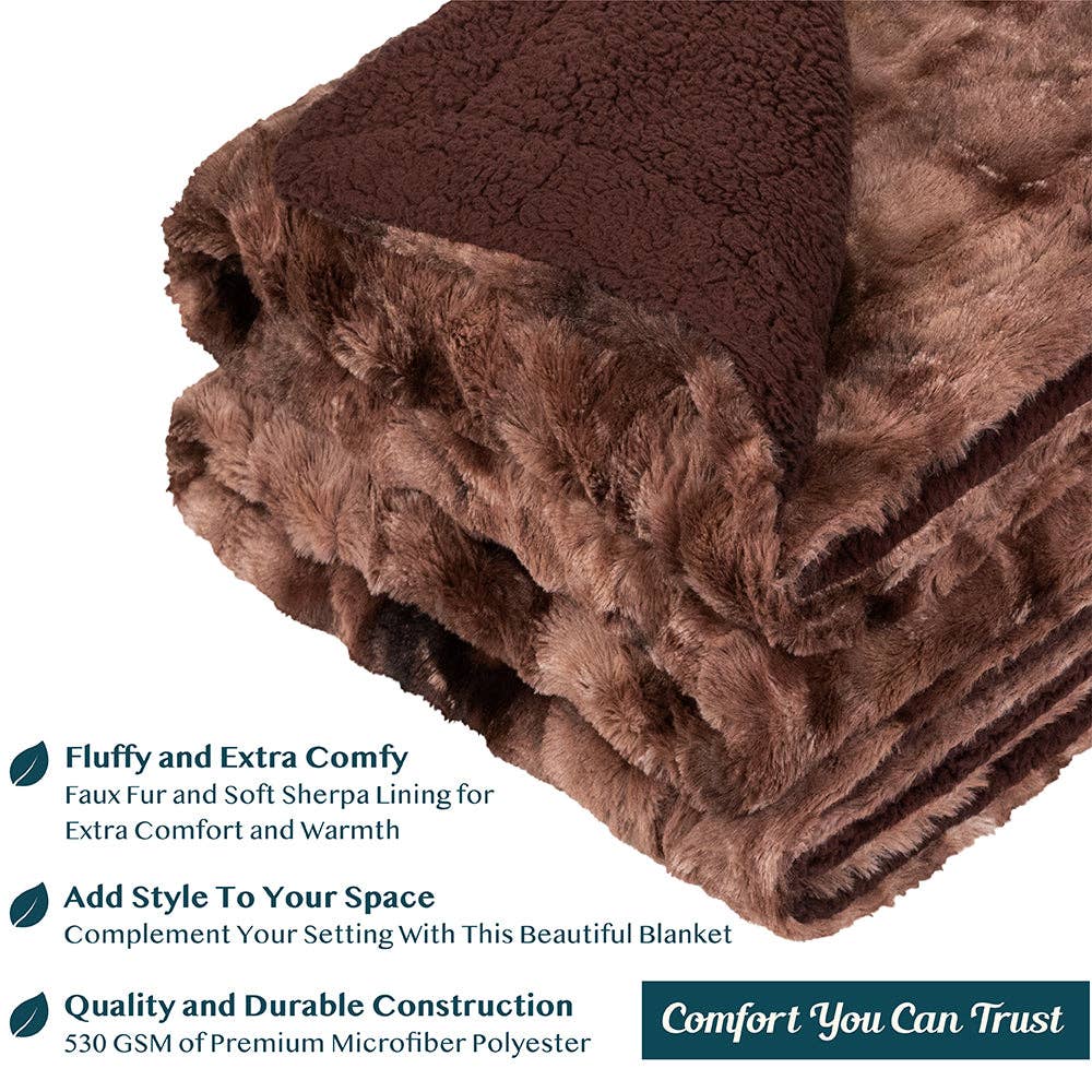 Pavilia – Manta para sofá por atacado – Manta de lã sherpa Minky10