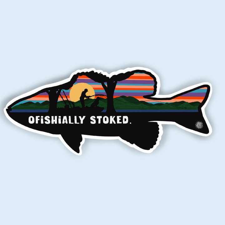 Ofishially Stoked Sticker for wholesale by Stoke Design Company