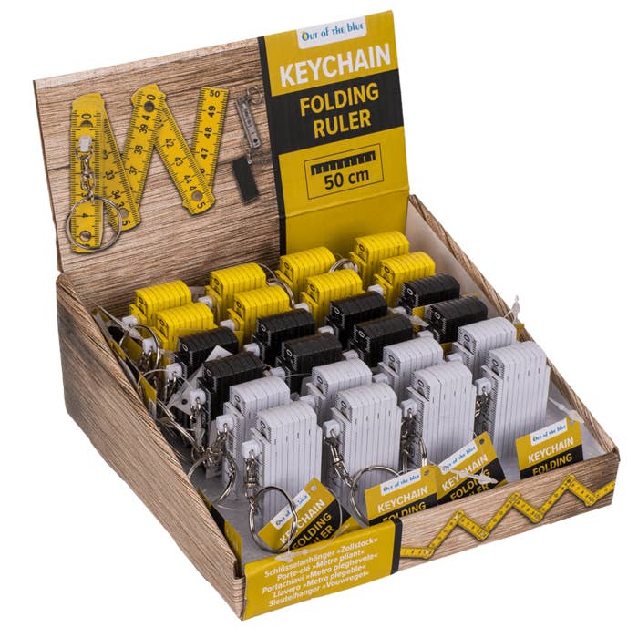 Out of the blue KG – wholesale Keychain – Unisex – Keychain, Plastic Folding Ruler,2