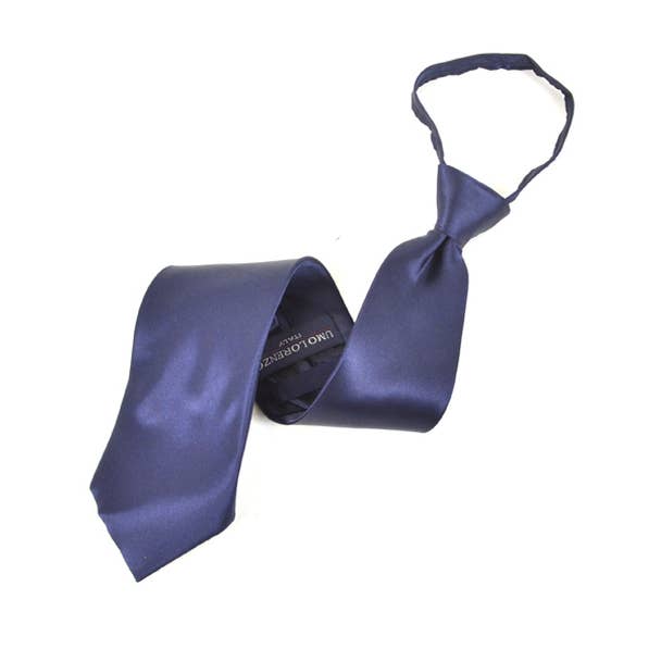 Selini New York - Wholesale Necktie - Men's - Silk Solid Zipper Tie3