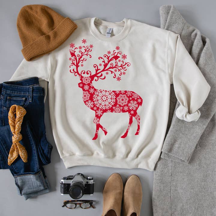 Red Reindeer Fleece for wholesale by MidWest Tees