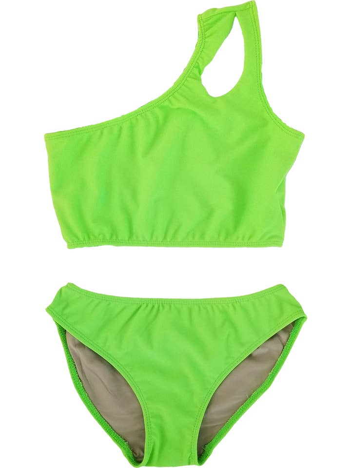 Cheryl Creations Kids - Wholesale Two Piece Swimsuit - Kids - Girl's Two Piece One Shoulder Bathing Suit11