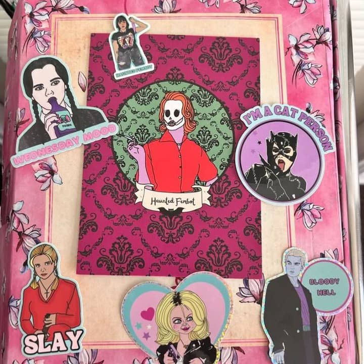 Haunted Fembot - Wholesale Sticker - “Wednesday Mood” Wednesday Addams Water Bottle Sticker2