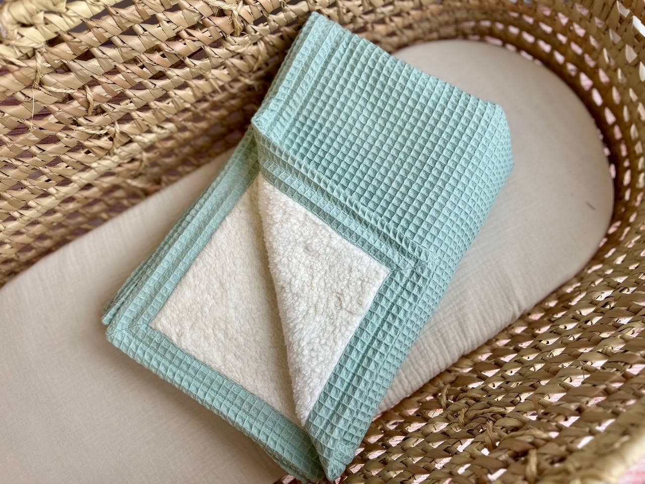 Pastel Baby - Wholesale Deken - Kinderen en baby - Warme pluche deken voor baby/peuter in poedermint2