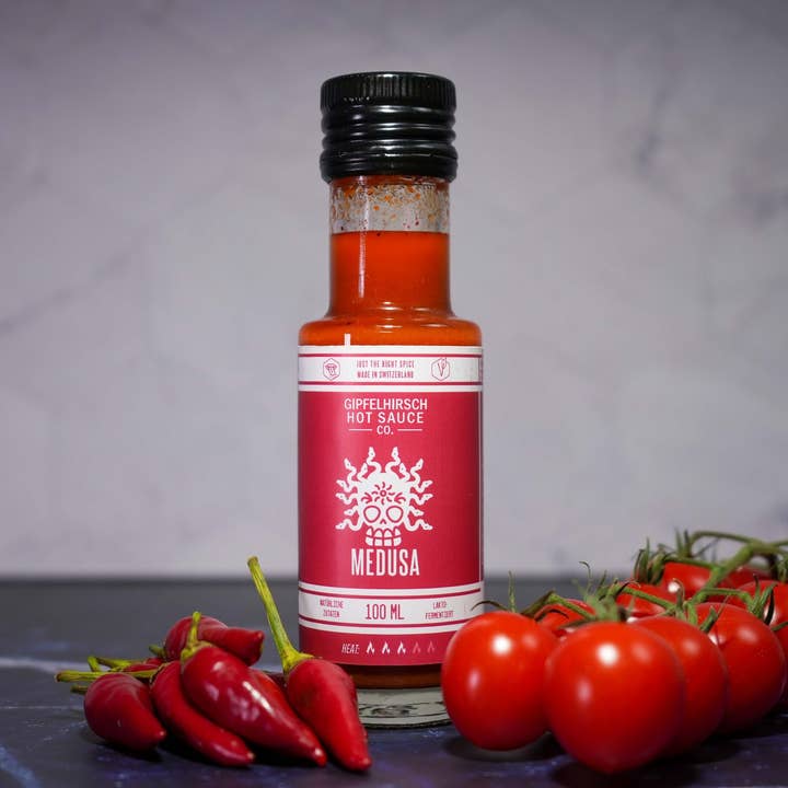 Sauce piquante aux tomates fermentées Medusa pour la vente par Gipfelhirsch