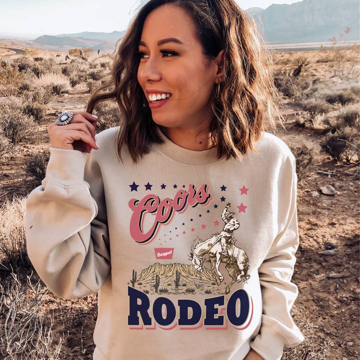 COORS RODEO CREWNECK SWEATSHIRT ADULT for wholesale by Haverly and Co.
