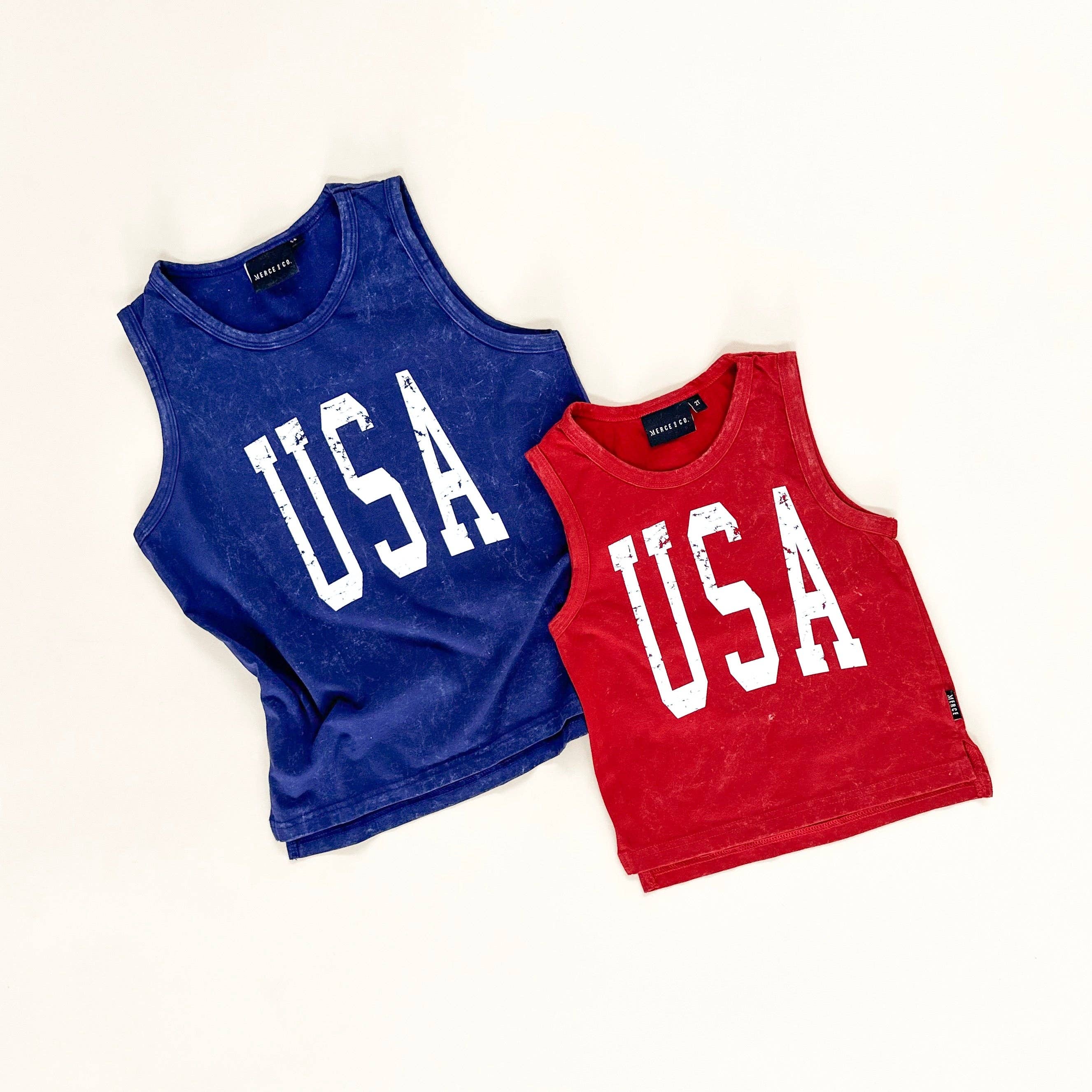 Merce and Company - Wholesale Tank Top - Kids - USA Varsity Child Tank6