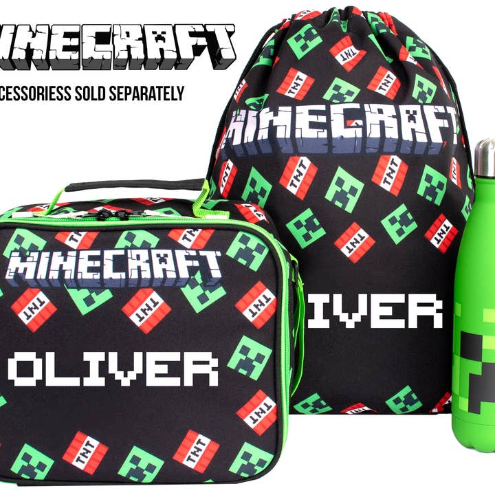 Fringoo Group Ltd - Wholesale Drawstring Bag - Kids - MINECRAFT Personalised Drawstring Bag - TNT/Creeper