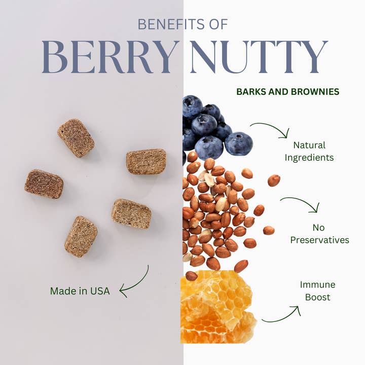 Barks and Brownies - Wholesale Pet Treats - Dog - BERRY NUTTY | Immune Boost Dog Treats3