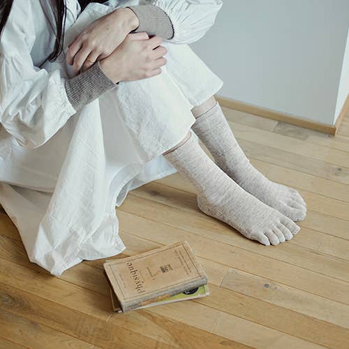 ME0125 Linen Five Finger Socks S for wholesale by NISHIGUCHI KUTSUSHITA