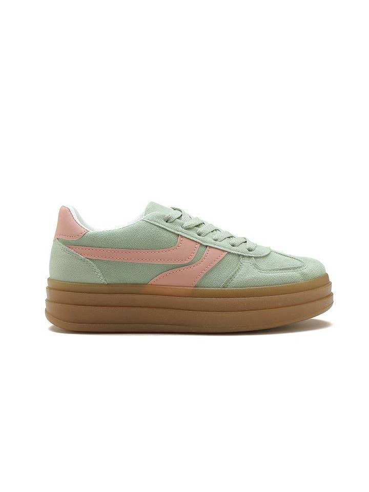 No Doubt Shoes – wholesale Lifestyle trainers – Women′s – WOMENS LACE UP GUM SOLE SIDE DETAIL CHUNKY SNEAKERS9