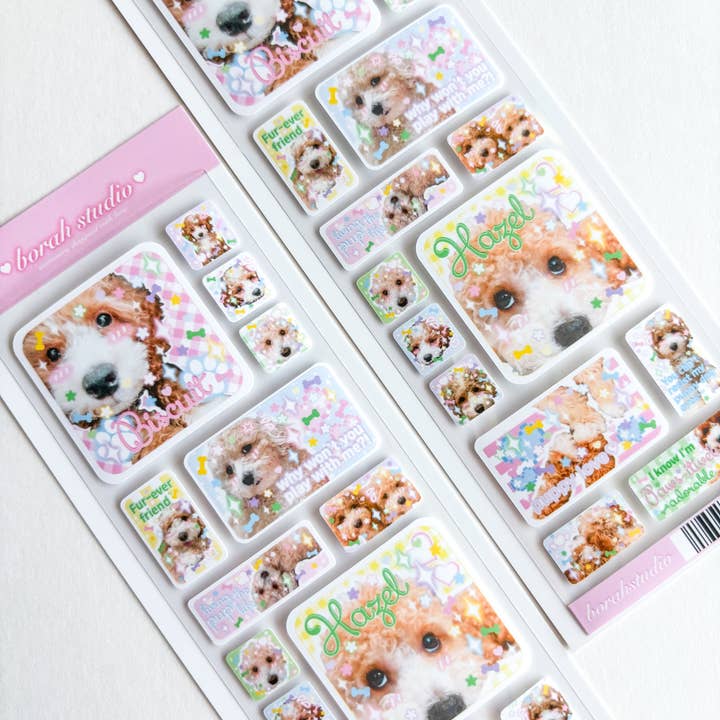 Biscuit & Hazel 01 Deco Sticker Sheet for wholesale by Borah Studio