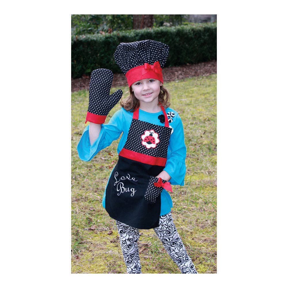 Manual Woodworkers and Weavers, Inc. - Wholesale Apron - Kids - Love Bug Apron 3 Pc Set0