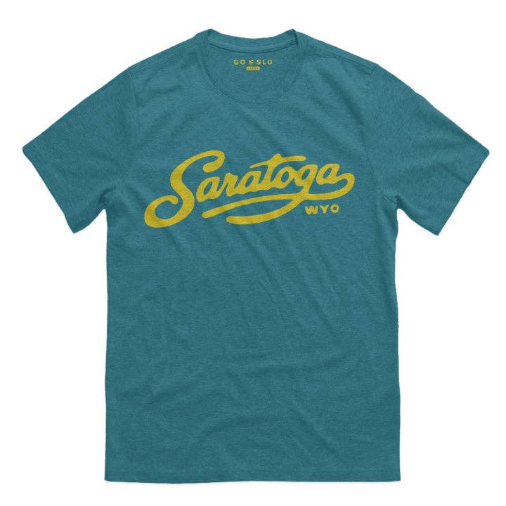 Saratoga Script Tee for wholesale by Go Slo