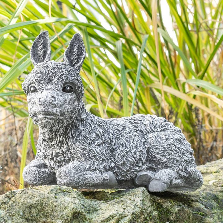 Esel Klein | Steinguss. Grau | H 17 Cm X T 12 Cm für den Großhandel von Antikas