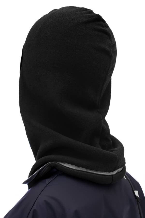 Black Fleece Single Hole Mesh Panel Full-Cover Balaclava for wholesale on Faire1