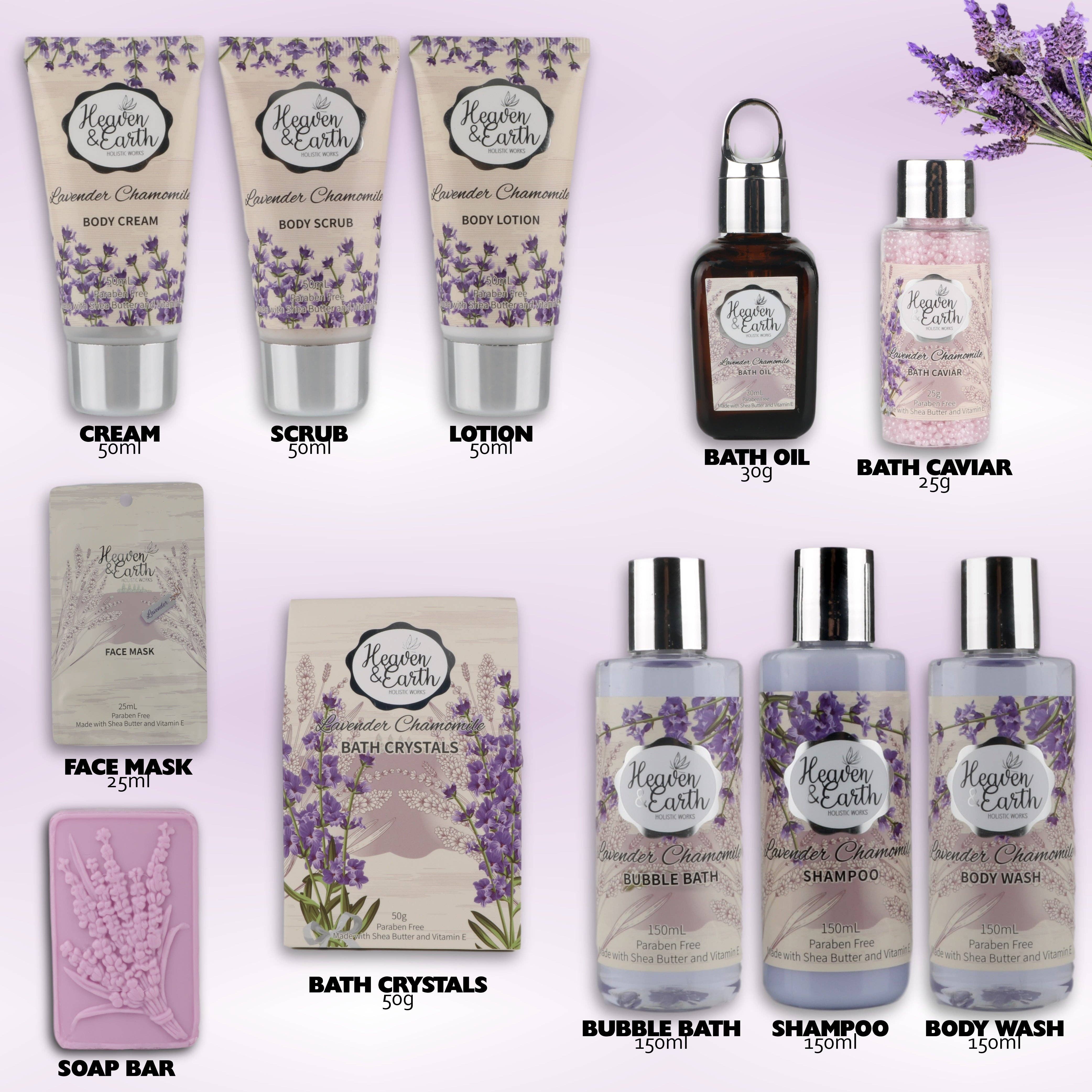 Pure Parker - Wholesale Bath & Body Set - Spa Gift Basket Lavender Sandalwood 25-piece Gift Bath Set2