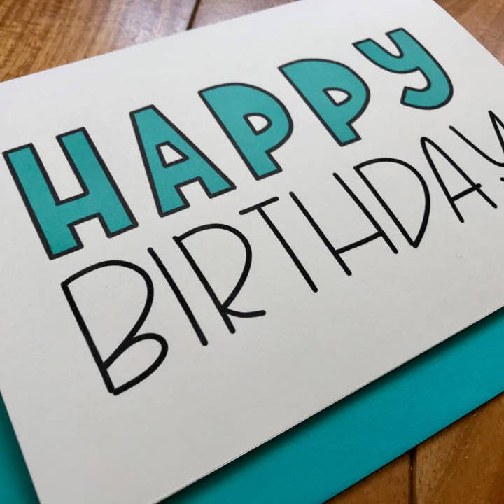 Stone Donut Design, LLC - Wholesale Birthday Card - Fun Happy Birthday card by Stonedonut Design2