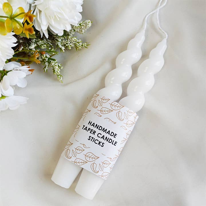 Candles Meta – wholesale Tapered candle/candlestick – 7.28" Handmade Home Decor Spiral Taper Candles