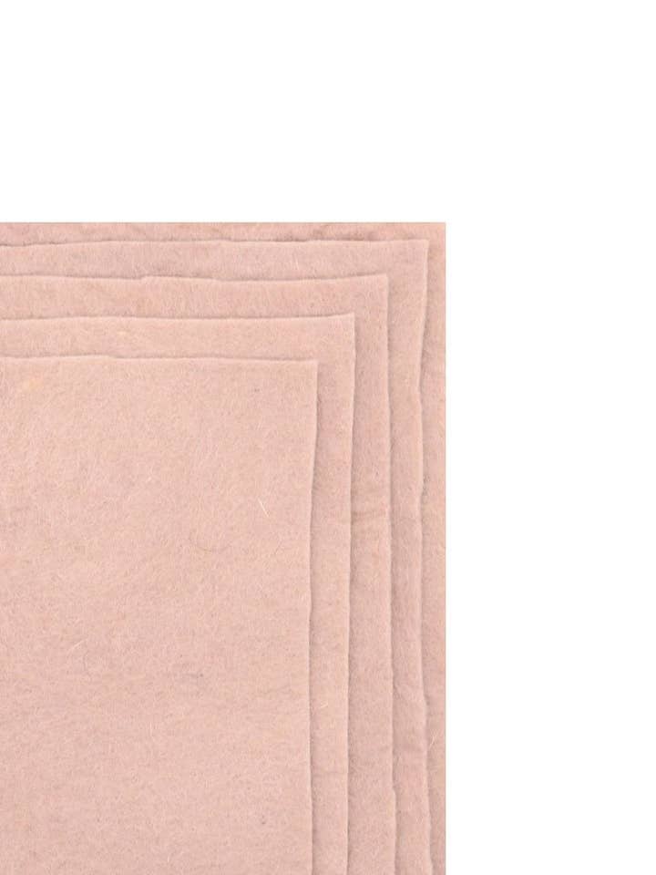 Soft Baby Pink Felt Sheets Set of 5 for wholesale by Woollyfelt