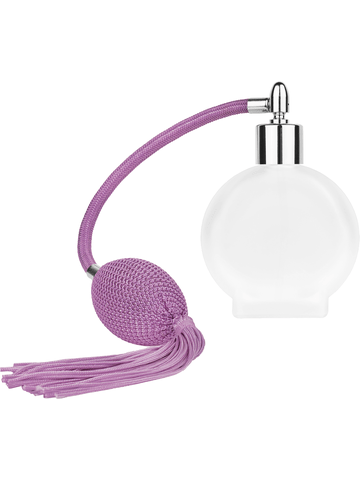 Best Bottles - Wholesale Atomizer Bottle - Frosted Circle Glass Bottle-50ml (Multiple Bulb&Cap Colors)7