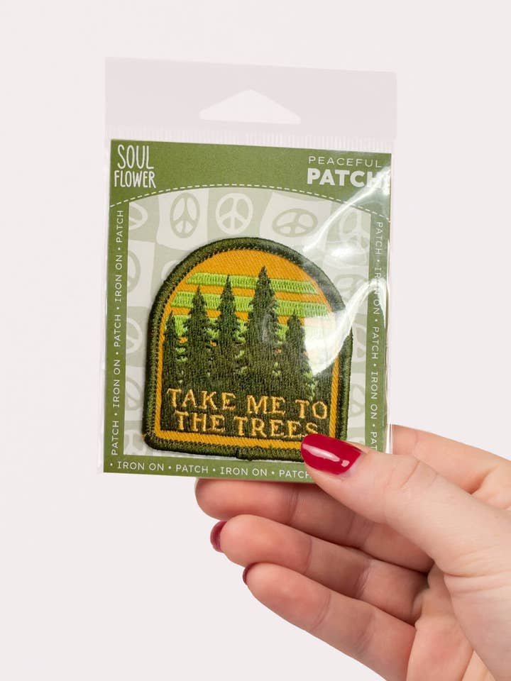 Take Me to the Trees Iron-On Patch - Outdoor Patches for wholesale by Soul Flower