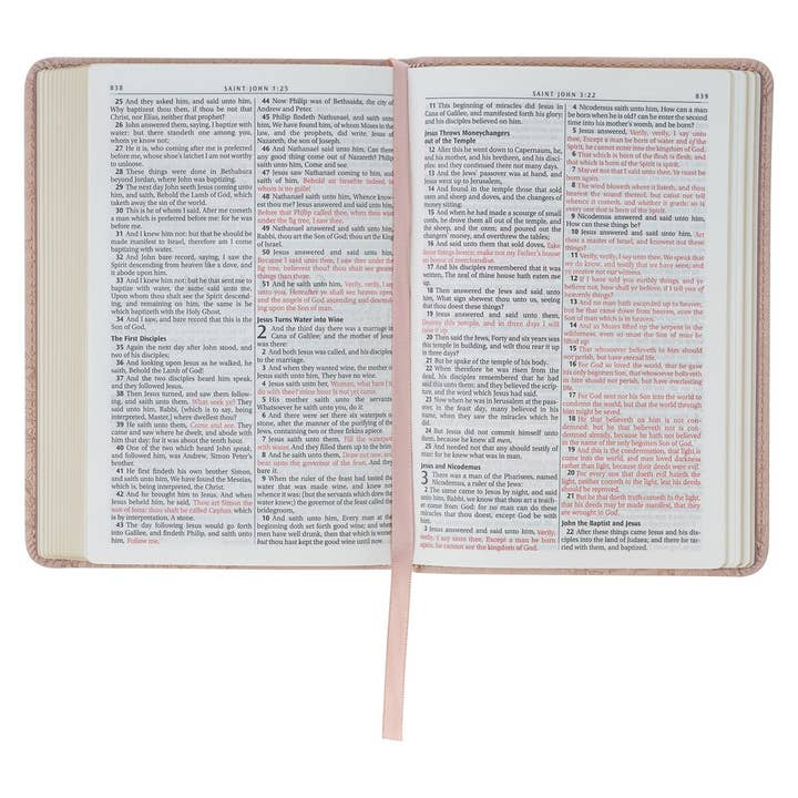 Christian Art Gifts - Wholesale Religion Book - KJV Bible Compact Faux Leather, Pink 20252
