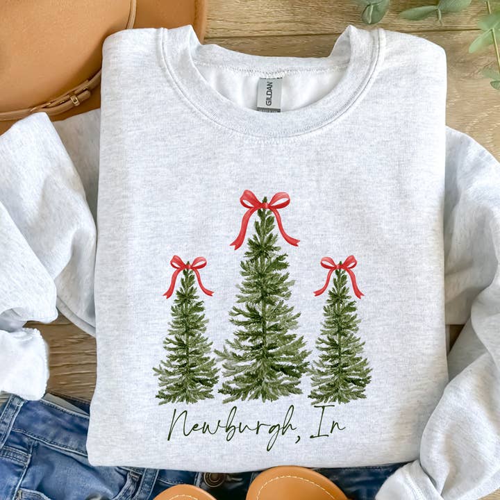Willow Poppy - Wholesale Graphic Sweatshirt - Women's - Custom Christmas Tree Graphic Tee/Crewneck
