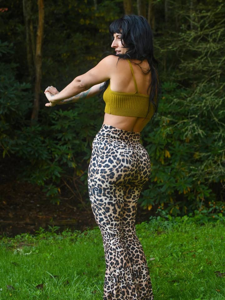 Leopard Print High Rise Bell Bottoms for wholesale by Shop Sovi