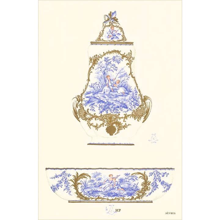 Found Image Press - Wholesale Sticker - Sticker DA-645 Sevres Porcelain Urn and Bowl