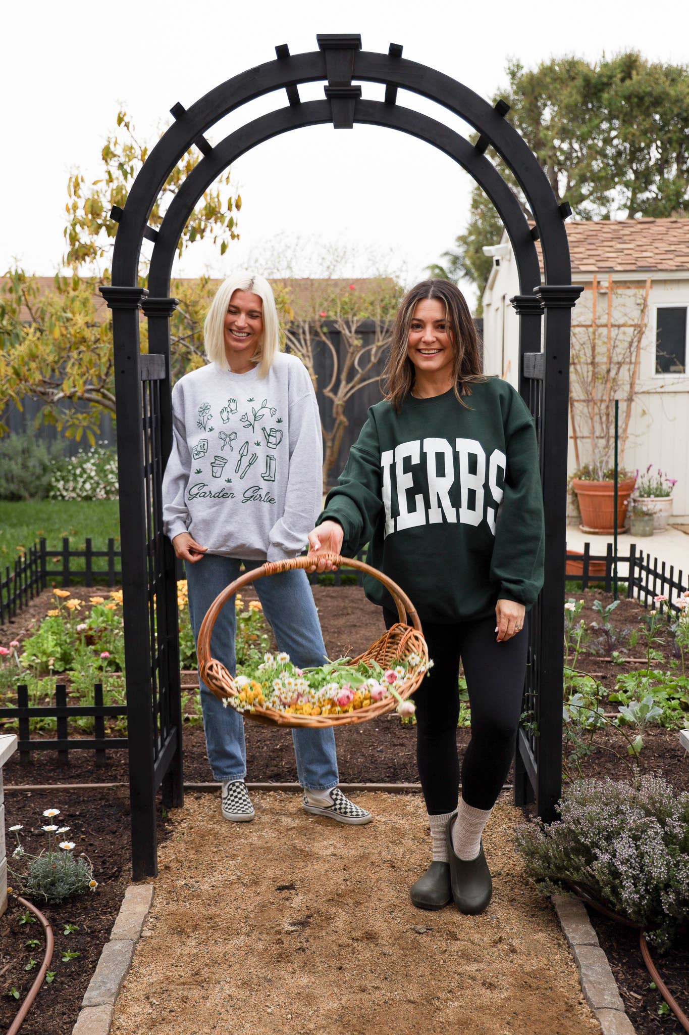 Not From Malibu - Wholesale Graphic Sweatshirt - Women's - Garden Girlie Crewneck Sweatshirt2