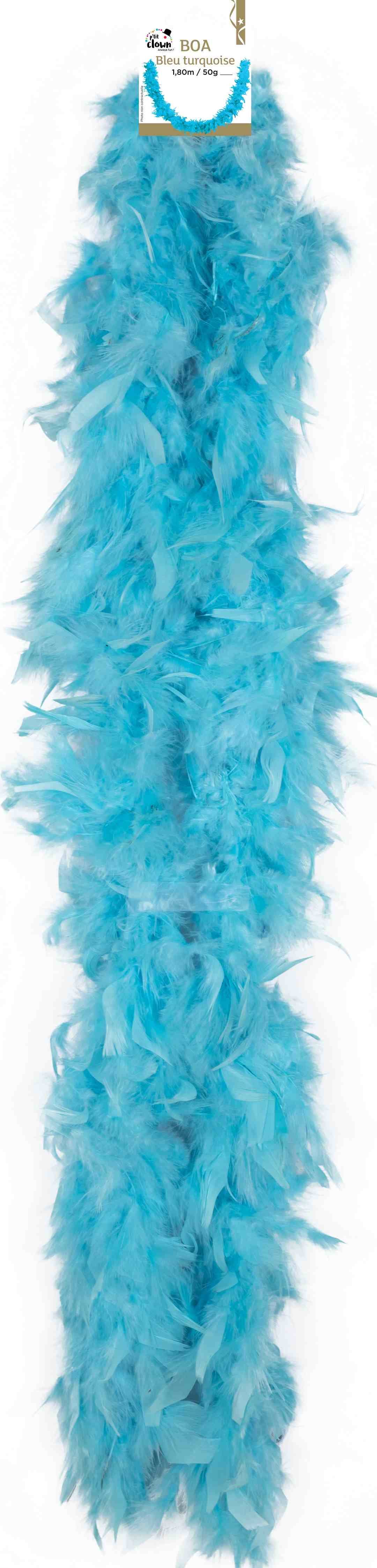 P'tit Clown - Vente Déguisement – enfant - Boa Plumes - Bleu Turquoise1