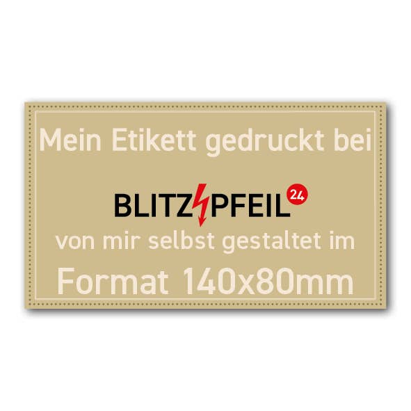 Rectangle 140mm x 80mm for wholesale by Blitzpfeil24 by Jahn Industrieschilder/Etiketten GmbH