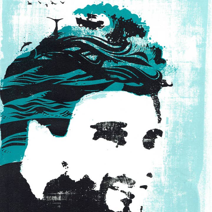 Dreaming of The Sea's originale silketryk for engroshandel hos Katie Edwards Illustration