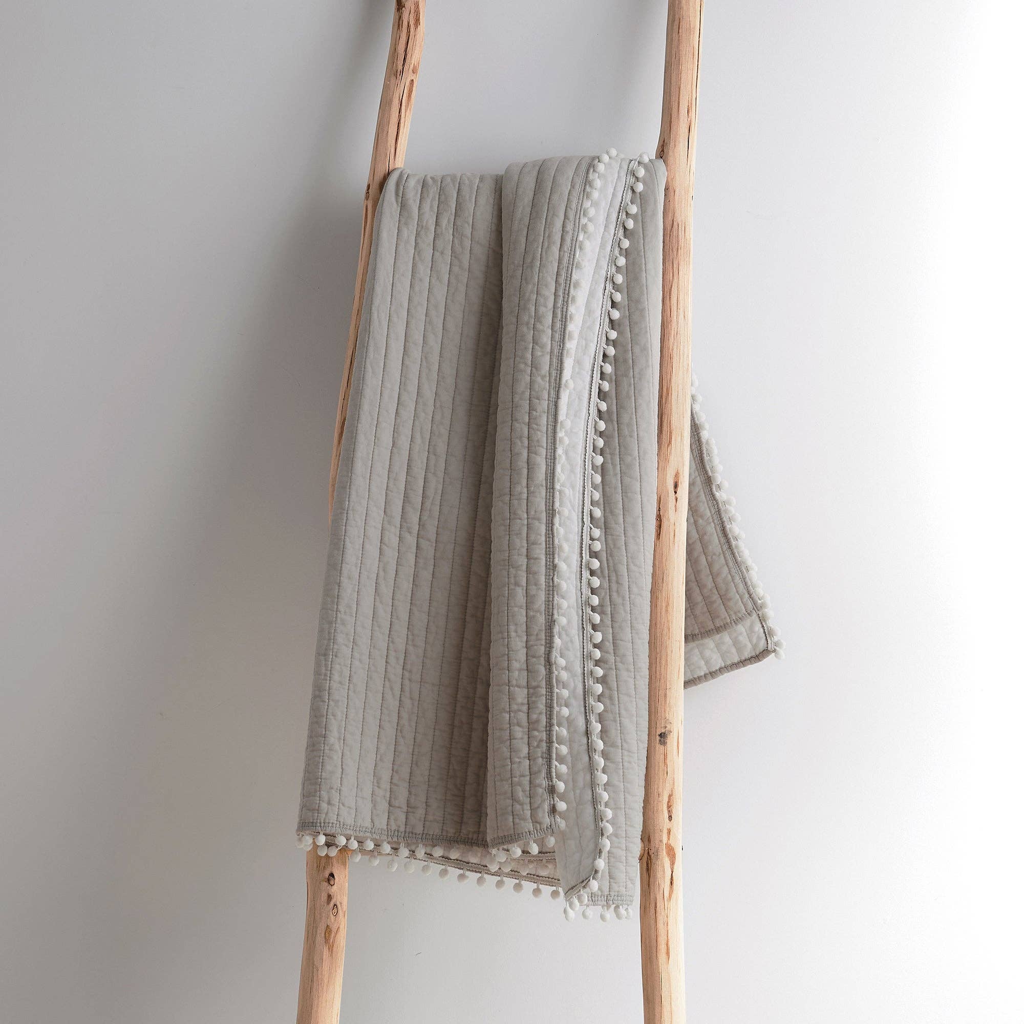 Levtex Home - Wholesale Throw Blanket - Pom Pom Quilted Throw14