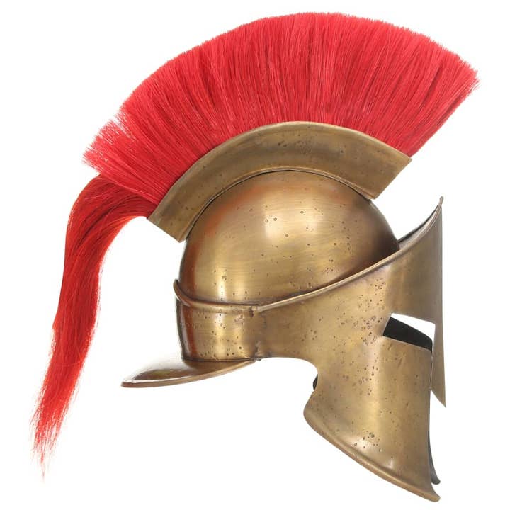 Arts King – wholesale Dräkt - Vuxen – Grekisk krigare hjälm Antik Replica LARP Mässing Stål