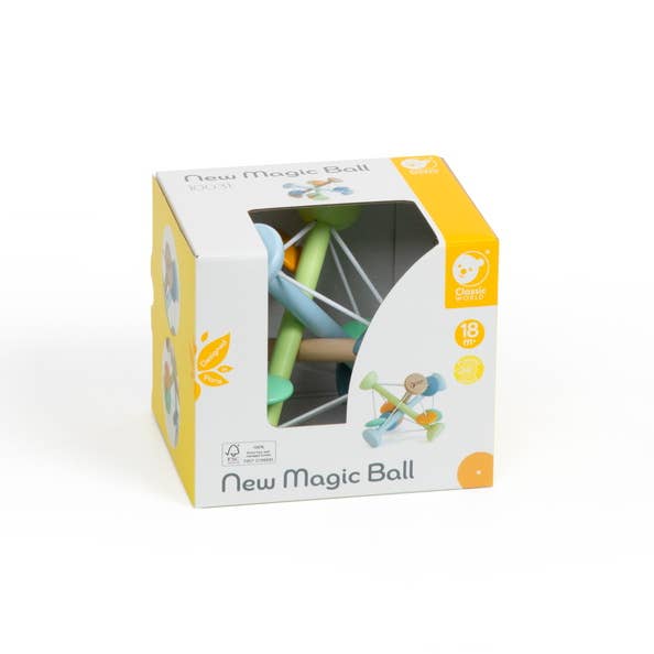 Hippychick – Brinquedo de madeira - Crianças por atacado – Bola Mágica Clássica do Mundo – Brinquedo de Habilidades Motoras em Madeira FSC4